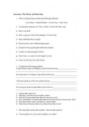 English Worksheet: Dorian Gray