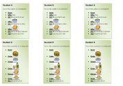 English Worksheet: ORdering food - Editable