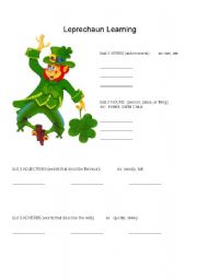 English Worksheet: Leprechaun Learning