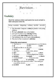 English Worksheet: grammar revision 3