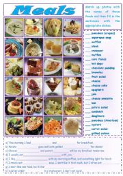 English Worksheet: MEALS