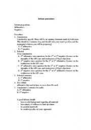 English worksheet: classroom debate procedure