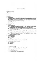 English Worksheet: classroom debate procedure