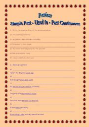 Simple Past - Used To - Past Continuous