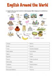 English Worksheet: English around the World