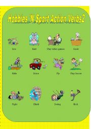 Hobbies N Sports Action Verbs (2of 3)