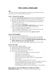 English worksheet: How to create a climate graph