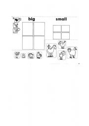 English Worksheet: Big small