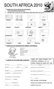 English Worksheet: WORLD CUP SOUTH AFRICA 2010