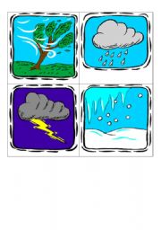 English Worksheet: weather flashcards
