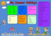 English Worksheet: MY SUMMER HOLIDAYS