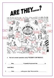English Worksheet: ARE THEY...?