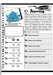 English Worksheet: RC Series Level 1_Greek Edition_04 Poseidon (Editable + Key)