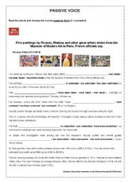 English Worksheet: Passive Voice