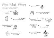 Who, What, Where-questions