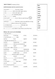 English worksheet: safety rules