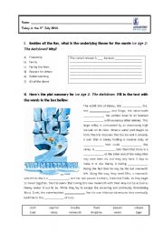 English Worksheet: Ice Age 2: The Meltdown (WS1)