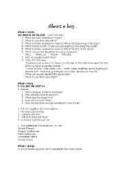 English Worksheet: About a boy.The movie