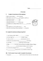 English Worksheet: PRESENT PERFECT