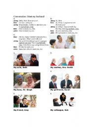 English Worksheet: Conversation on Introducing People