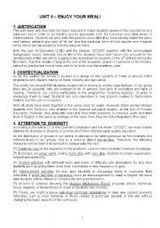 English Worksheet: didacti unit: Enjoy your meal!