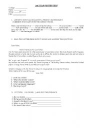 English worksheet: written test