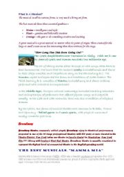 English Worksheet: History of Musical