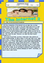 English Worksheet: The internet 2