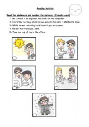 English Worksheet: Reading Activity