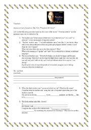 English Worksheet: Movie Freedom writers