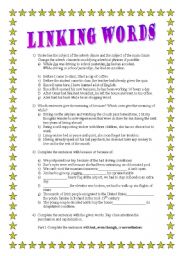 English Worksheet: Linking Words