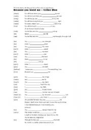 English Worksheet: Past Tense  Song