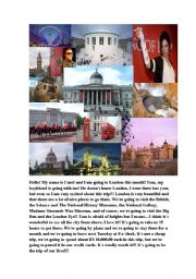 English Worksheet: A trip to London