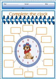 English Worksheet: The time