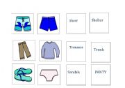English worksheet: Memory Clothes