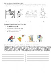 English worksheet: SPORTS AND WEATHER