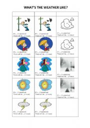 English Worksheet: WEATHER MEMORY 