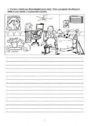 English Worksheet: bedroom description