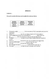 English Worksheet: adjectives