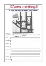 English Worksheet: Prepositions Directions