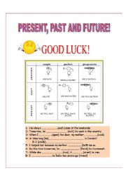 English Worksheet: TENSES: PRESENT, PAST AND FUTURE!