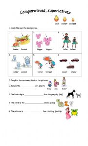 English Worksheet: Comparatives and superlatives