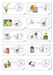 English Worksheet: CLASSROOM ENGLISH card game (22 cards on this worksheet) - part I of II