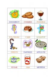 DESSERTS MEMORY GAME 1/6 - FULLY EDITABLE