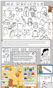 English Worksheet: my wardrobe