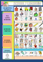 English Worksheet: SCHOOL VOCABULARY