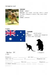 English worksheet: Kangaroo