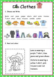 English Worksheet: Clothes