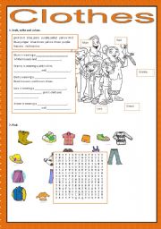 English Worksheet: Clothes