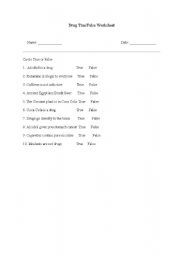 English worksheet: Drug quiz